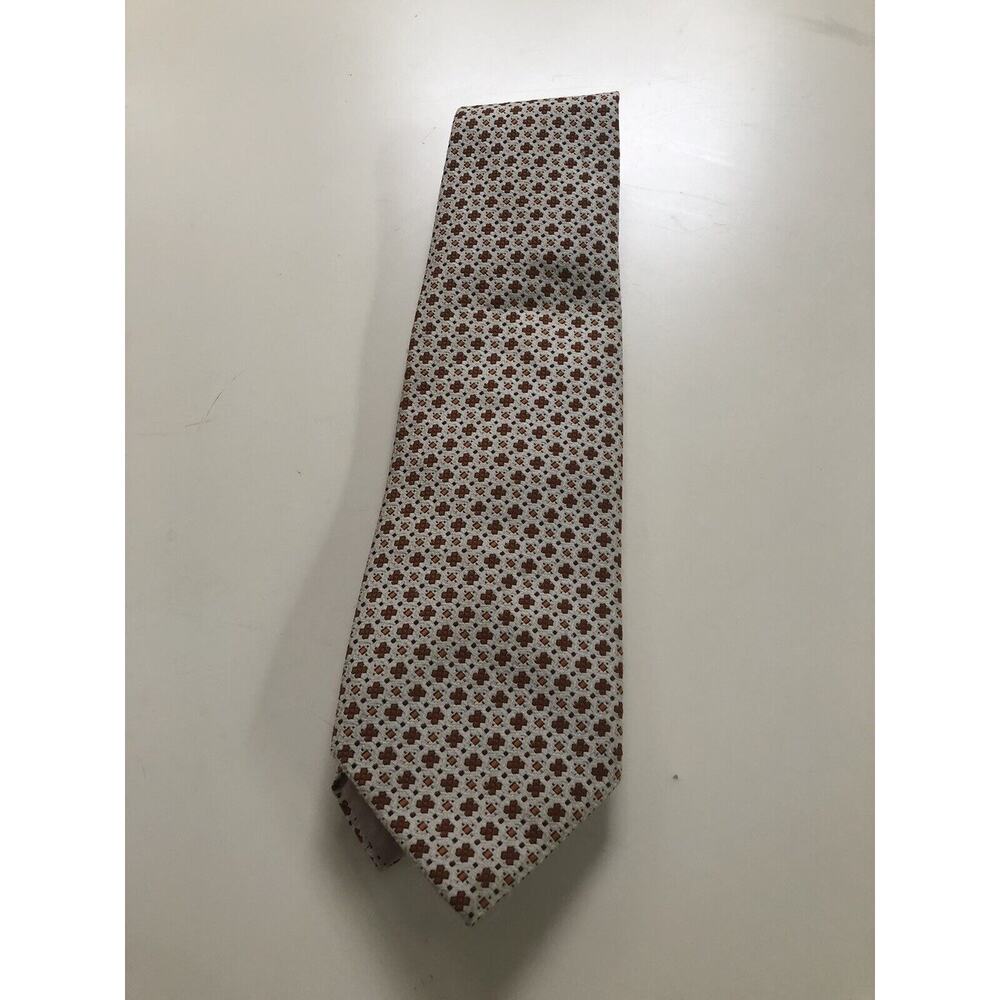 Vintage Original Qiana By Fox Hill 100% Nylon Geometric Men's Tie 53” 4”￼